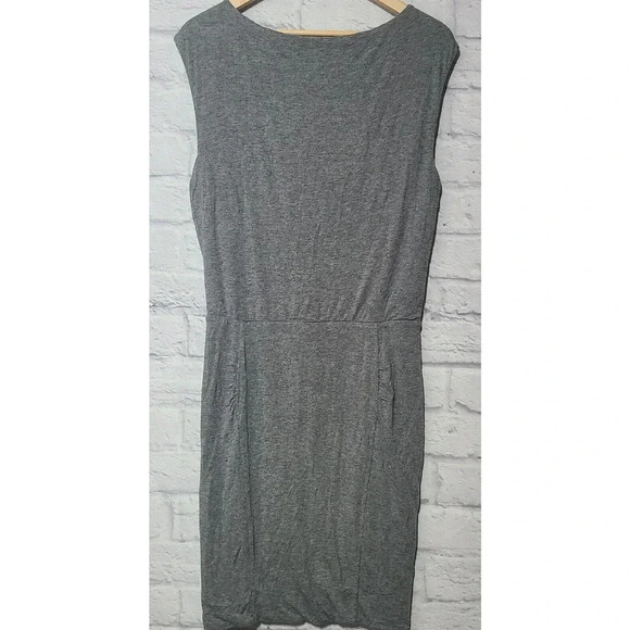 Athleta Westwood Dress Women's Size Small Sleeveless Heathered Gray Stretch - Picture 3 of 5
